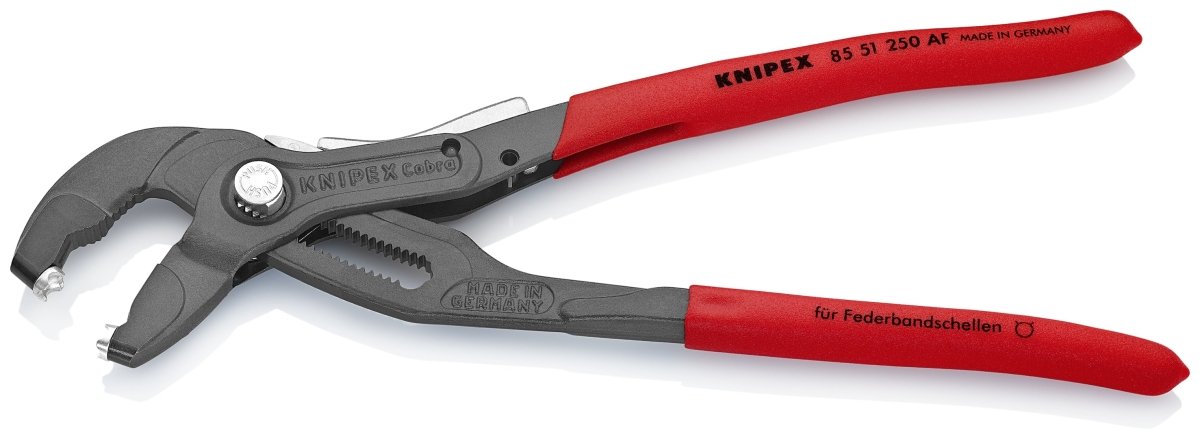 Knipex Spring Hose Clamp Pliers Locking Device 10" 85 51 250 AF - Mr. Tools