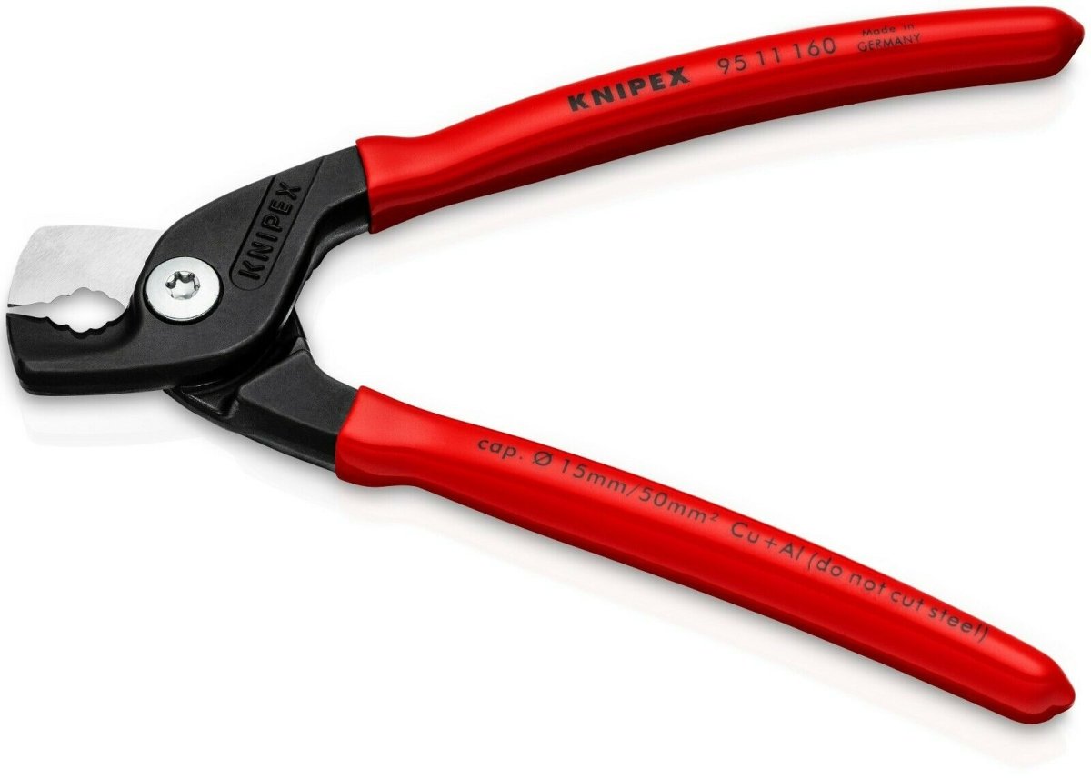 Knipex Stepcut Cutting Edge Cable Shears 6 1/4" 95 11 160 - Mr. Tools