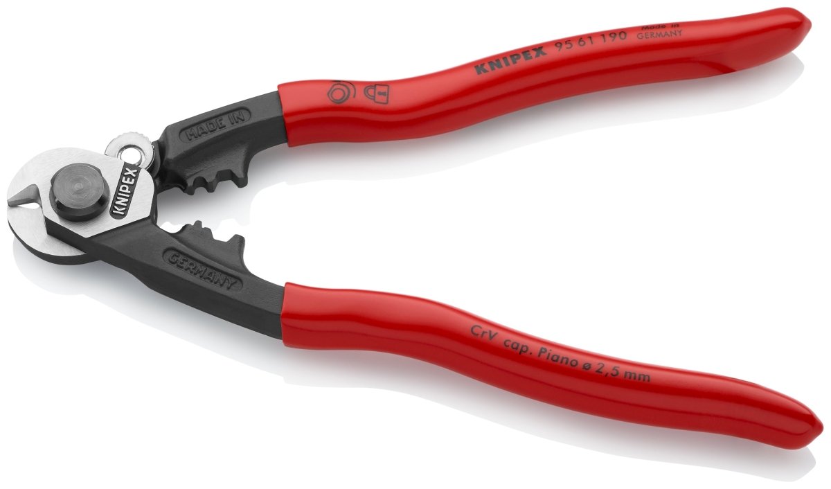 Knipex Wire Rope Cutters 7 1/2" 95 61 190 - Mr. Tools