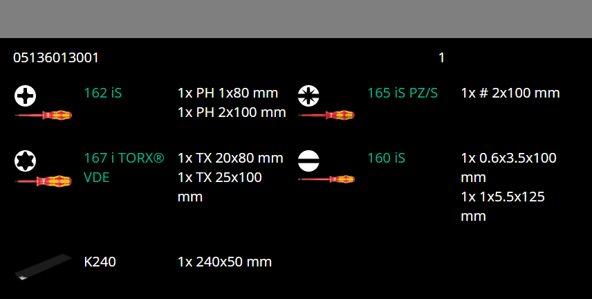 Wera 100 iS/7 VDE Set 1 Kraftform Insulated Screwdriver Set 7 Piece 05136013001 - Mr. Tools