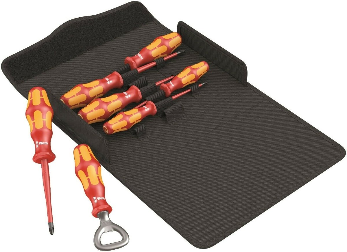 Wera 100 iS/7 VDE Set 2 Kraftform Insulated Screwdriver Set 7 Piece 05136022001 - Mr. Tools