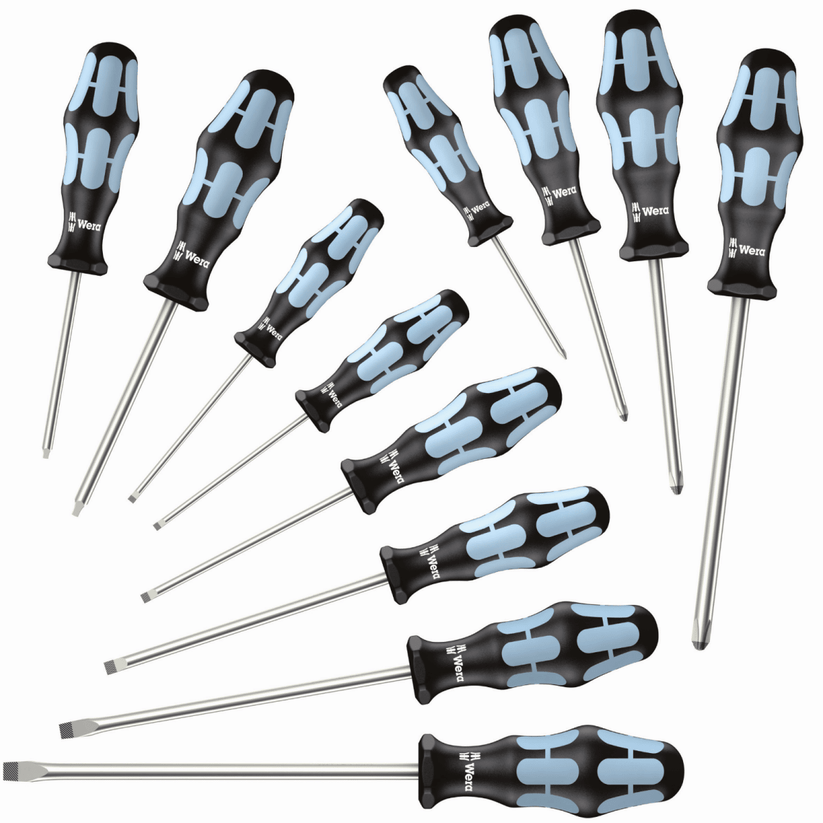 Wera 12-Piece Stainless Steel Professional Screwdriver Set – 3334/12 S