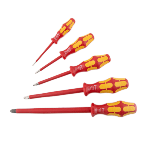 Wera 162i/5 Kraftform VDE Insulated Screwdriver Set 5 Pieces 05346274001 - Mr. Tools