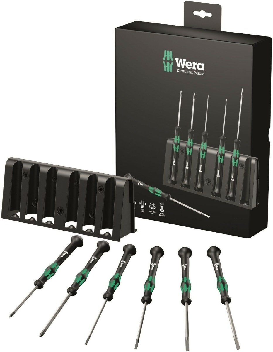 Wera 2035/6 B Micro Precision Screwdriver Set With Rack 05118152001 - Mr. Tools