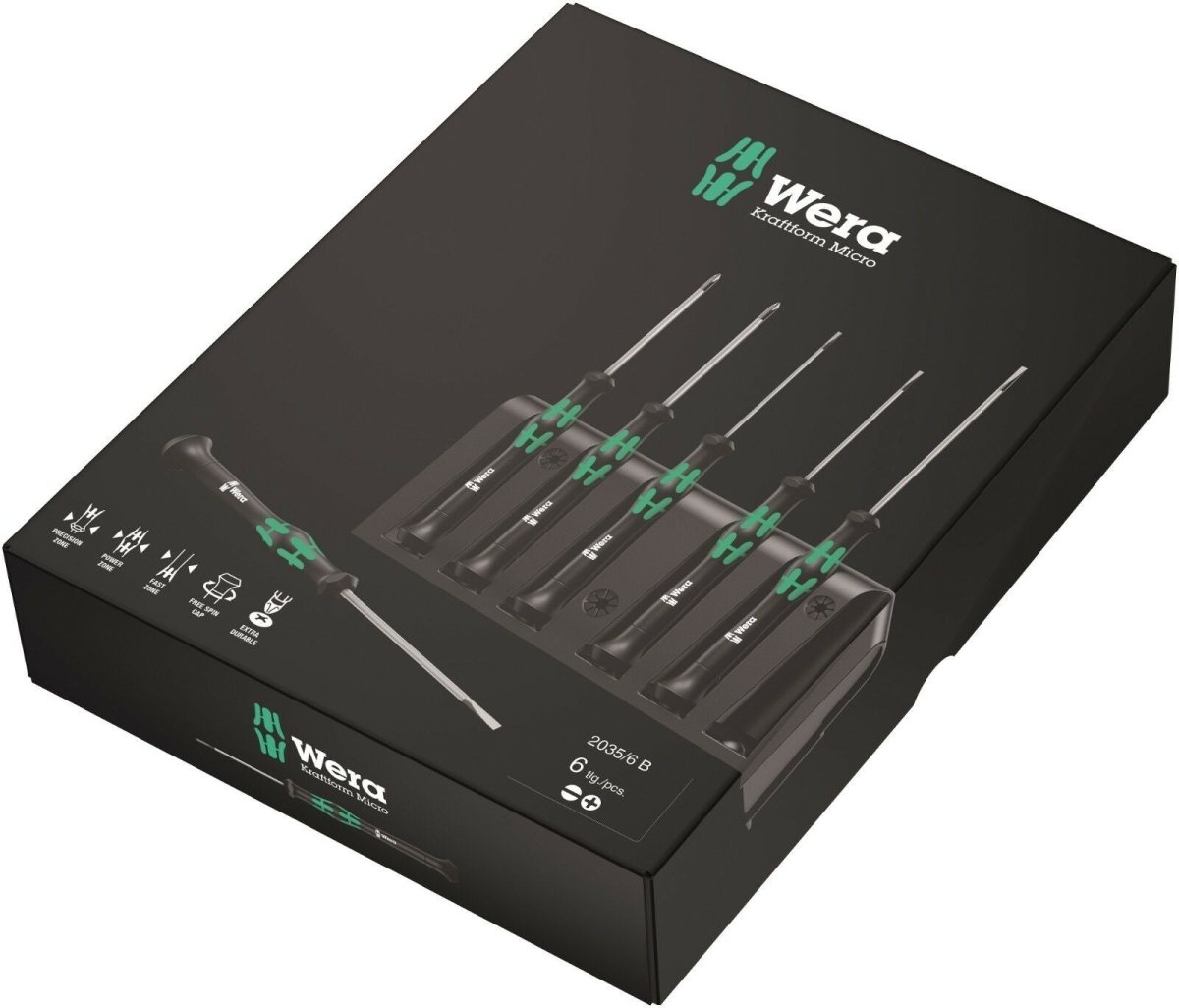 Wera 2035/6 B Micro Precision Screwdriver Set With Rack 05118152001 - Mr. Tools