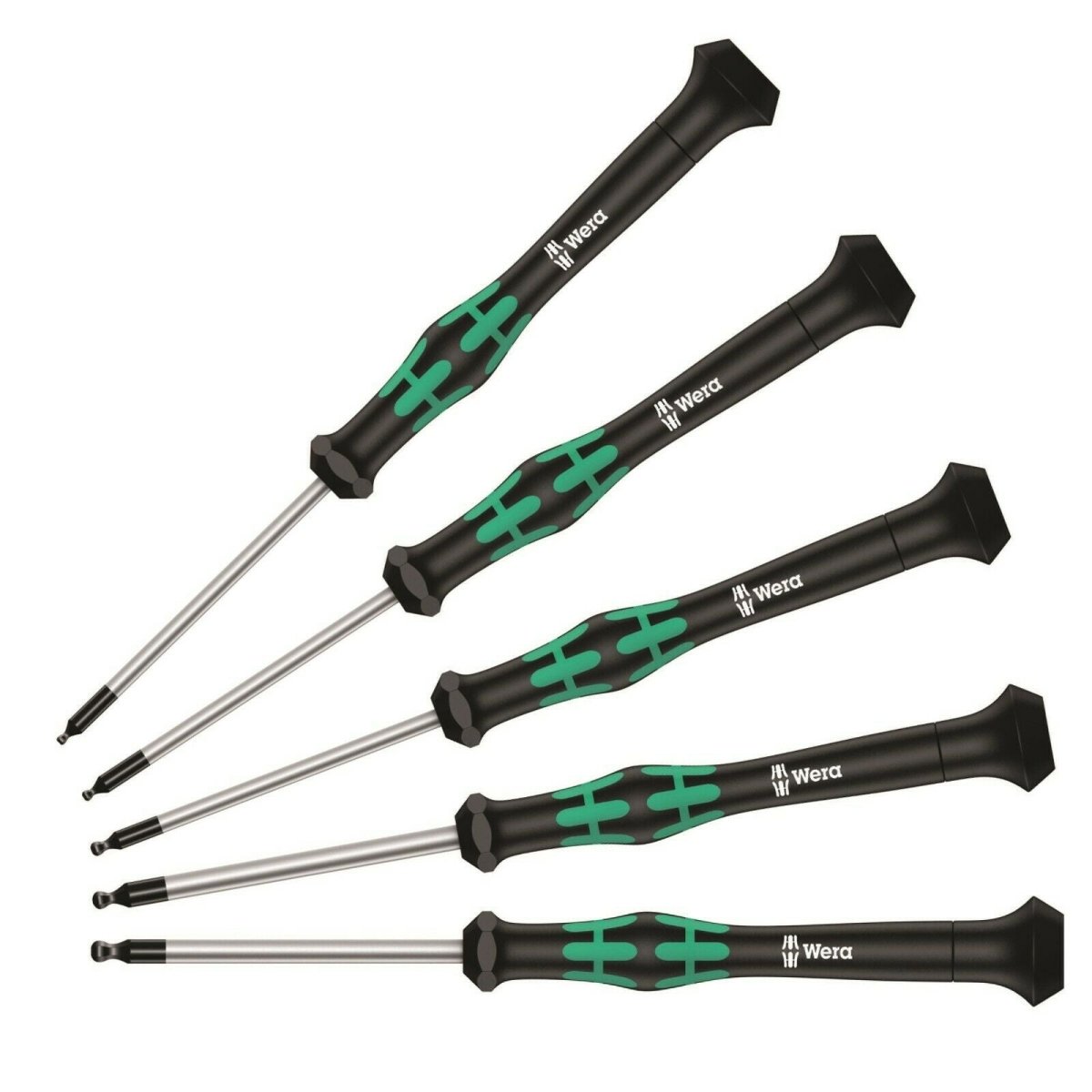 Wera 2052/5 Kraftform Micro Ball End Hex Precision Screwdriver Set 053
