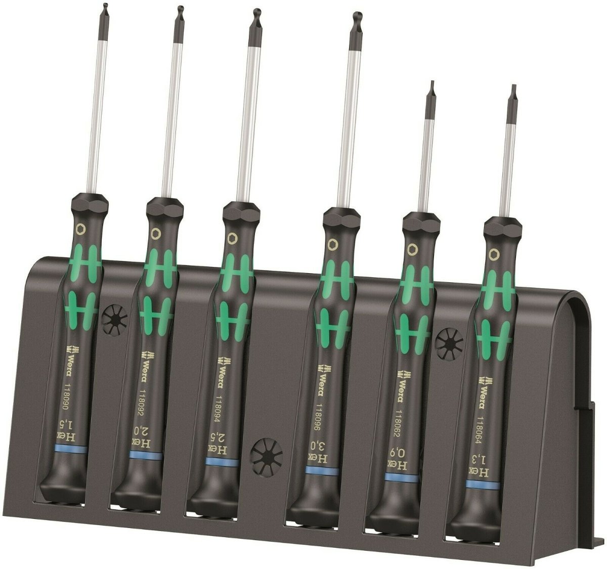 Wera 2052/6 Micro Precision Screwdriver Set With Rack 05118156001 - Mr. Tools