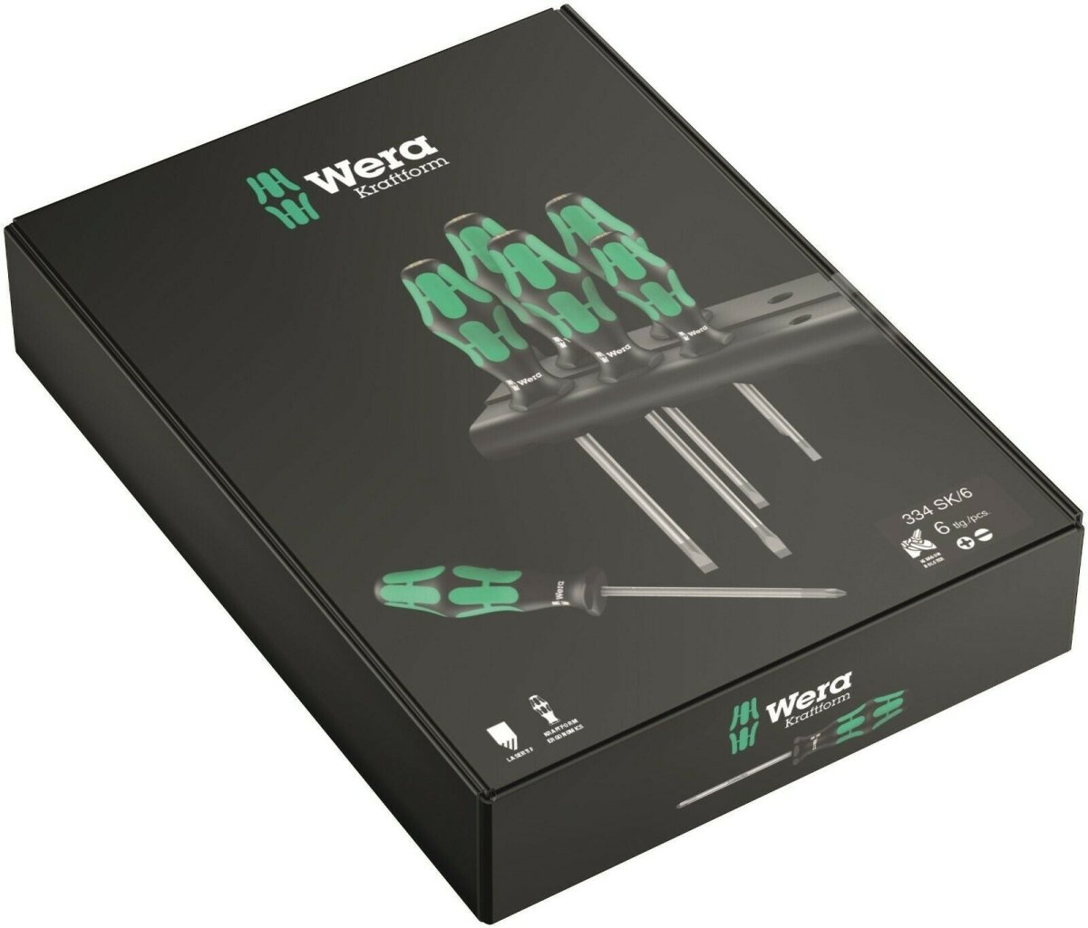 Wera 334 SK/6 Kraftform Plus Lasertip Screwdriver Set 05007680001 - Mr. Tools