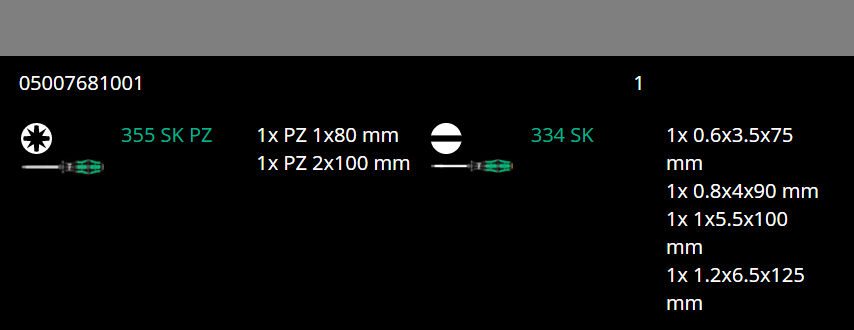 Wera 334/355 SK/6 Kraftform Plus Lasertip Screwdriver Set 05007681001 - Mr. Tools