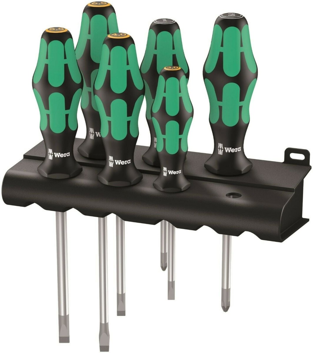 Wera 334/355/6 Kraftform Plus Lasertip Screwdriver Set 6 Piece 05105656001 - Mr. Tools