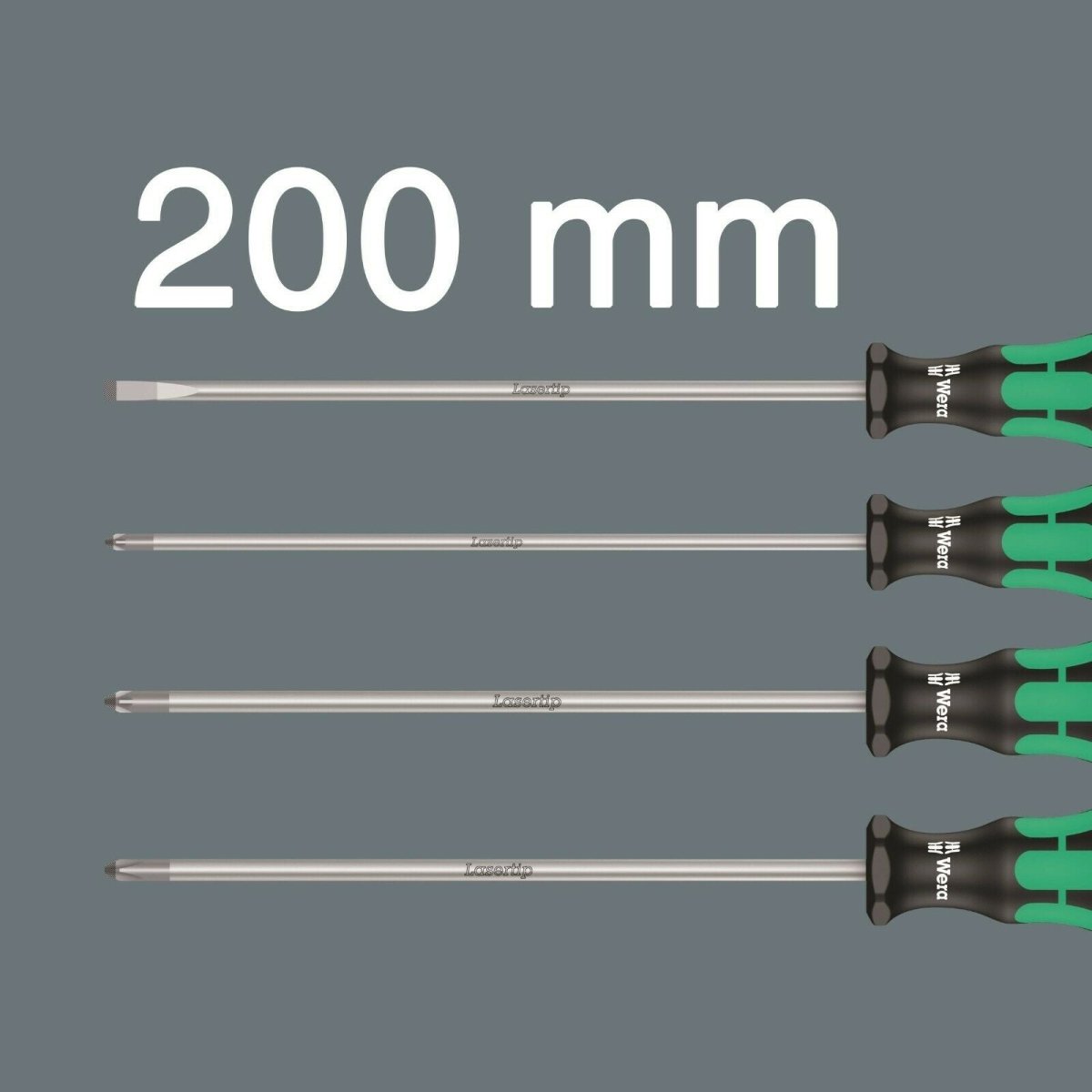 Wera 335/350/355/4 Kraftform Plus Screwdriver Set 200 mm Long 05347736002 - Mr. Tools
