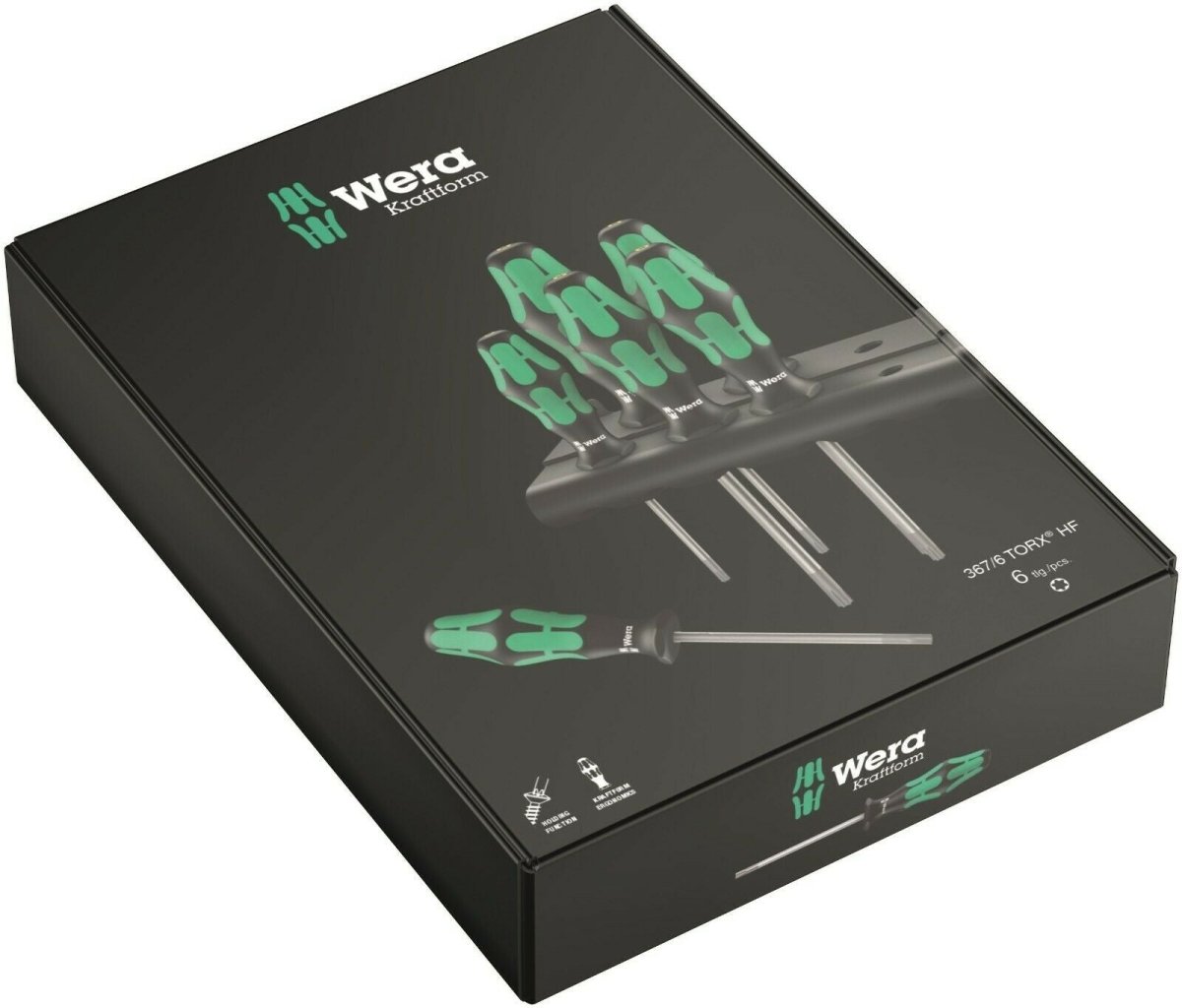 Wera 367/6 HF Kraftform Plus TORX® Screwdriver Set With Rack 6 Piece 05028059001 - Mr. Tools