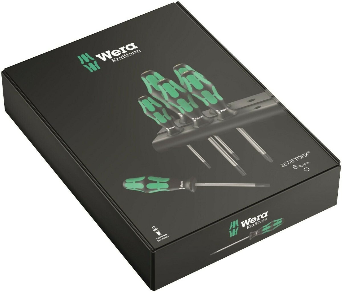 Wera 367/6 Kraftform Plus TORX® Screwdriver Set With Rack 6 Piece 05028062001 - Mr. Tools