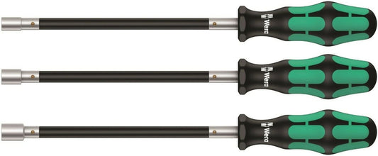 Wera 391/3 Kraftform Plus Flexible Nut Driver Set 3 Piece Metric 05135311001 - Mr. Tools