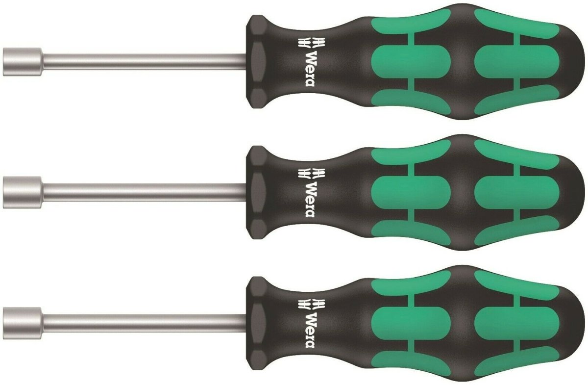Wera 395 HOLO/3 Kraftform Plus Sanitary Nutdriver Set 3 Piece Metric 05134275001 - Mr. Tools