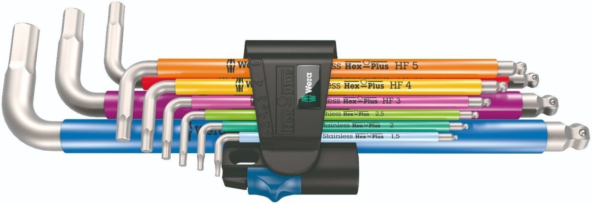Wera 3950/9 Hex - Plus Multicolor HF Stainless 1 L - Key Set Metric 05022699001 - Mr. Tools