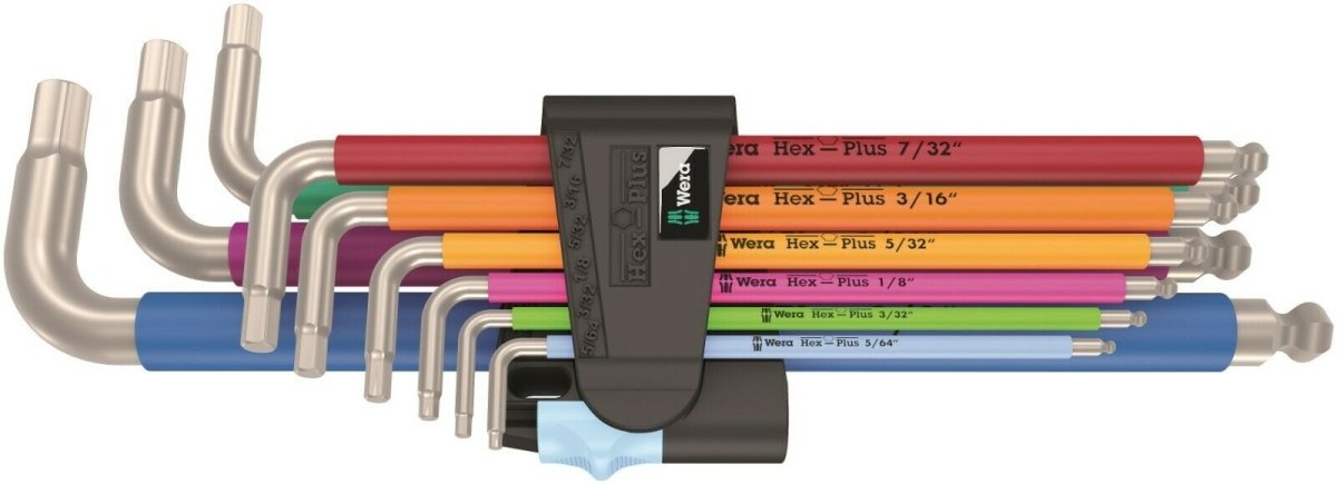 Wera 3950/9 Hex - Plus Multicolor Stainless 1 L - Key Set SAE 05022860001 - Mr. Tools
