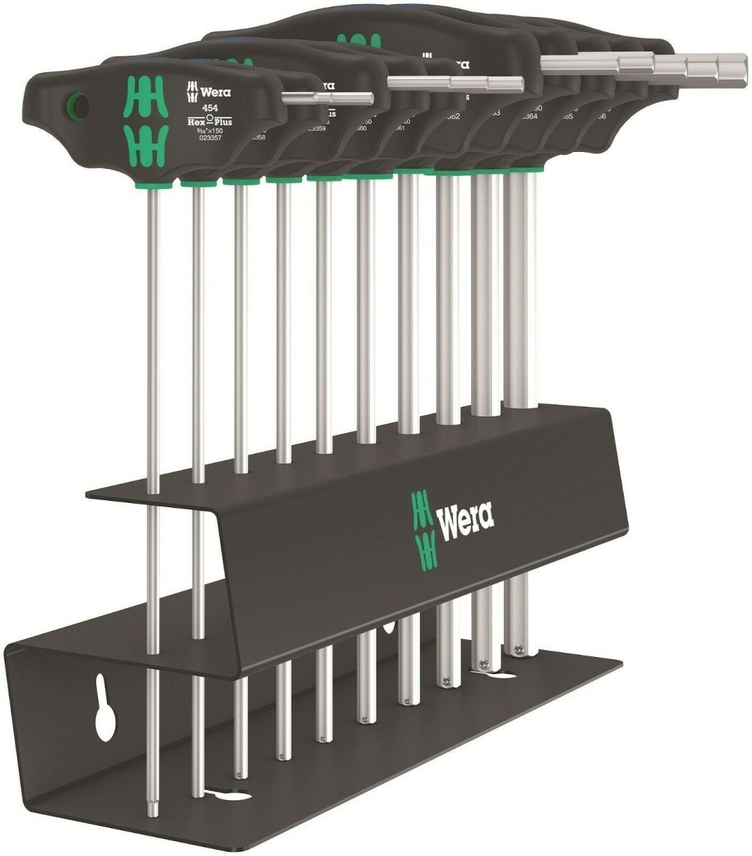 Wera 454/10 HF Set 2 Hex - Plus T - Handle Screwdriver Set 7 Piece SAE 05023454001 - Mr. Tools