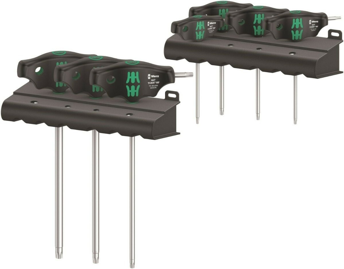 Wera 467/7 HF Set 1 TORX® T - Handle Screwdriver Set With Rack 7 Piece 05023452001 - Mr. Tools