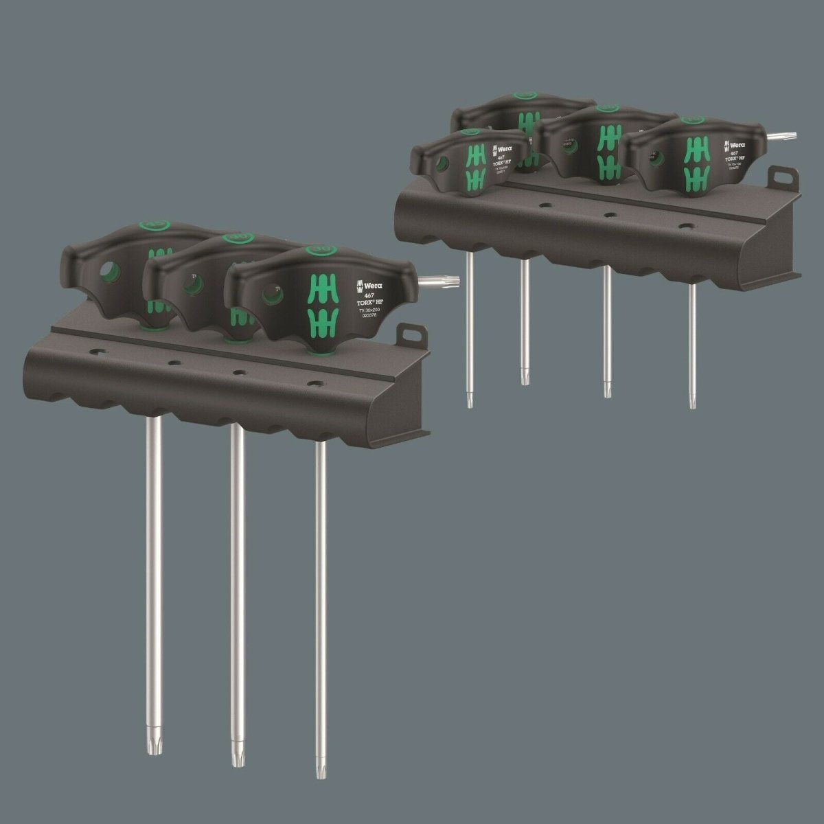 Wera 467/7 HF Set 1 TORX® T - Handle Screwdriver Set With Rack 7 Piece 05023452001 - Mr. Tools