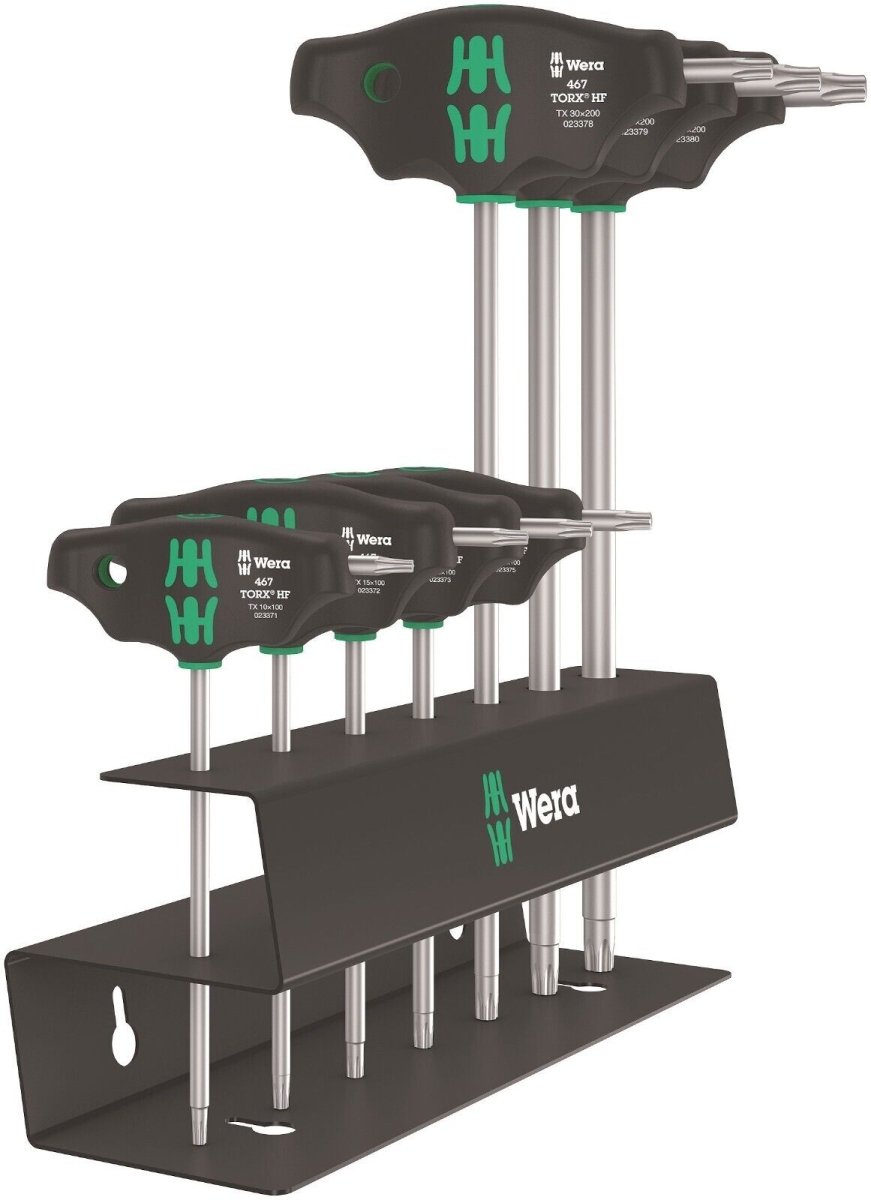Wera 467/7 HF Set 2 TORX® T - Handle Screwdriver Set With Rack 7 Piece 05023456001 - Mr. Tools