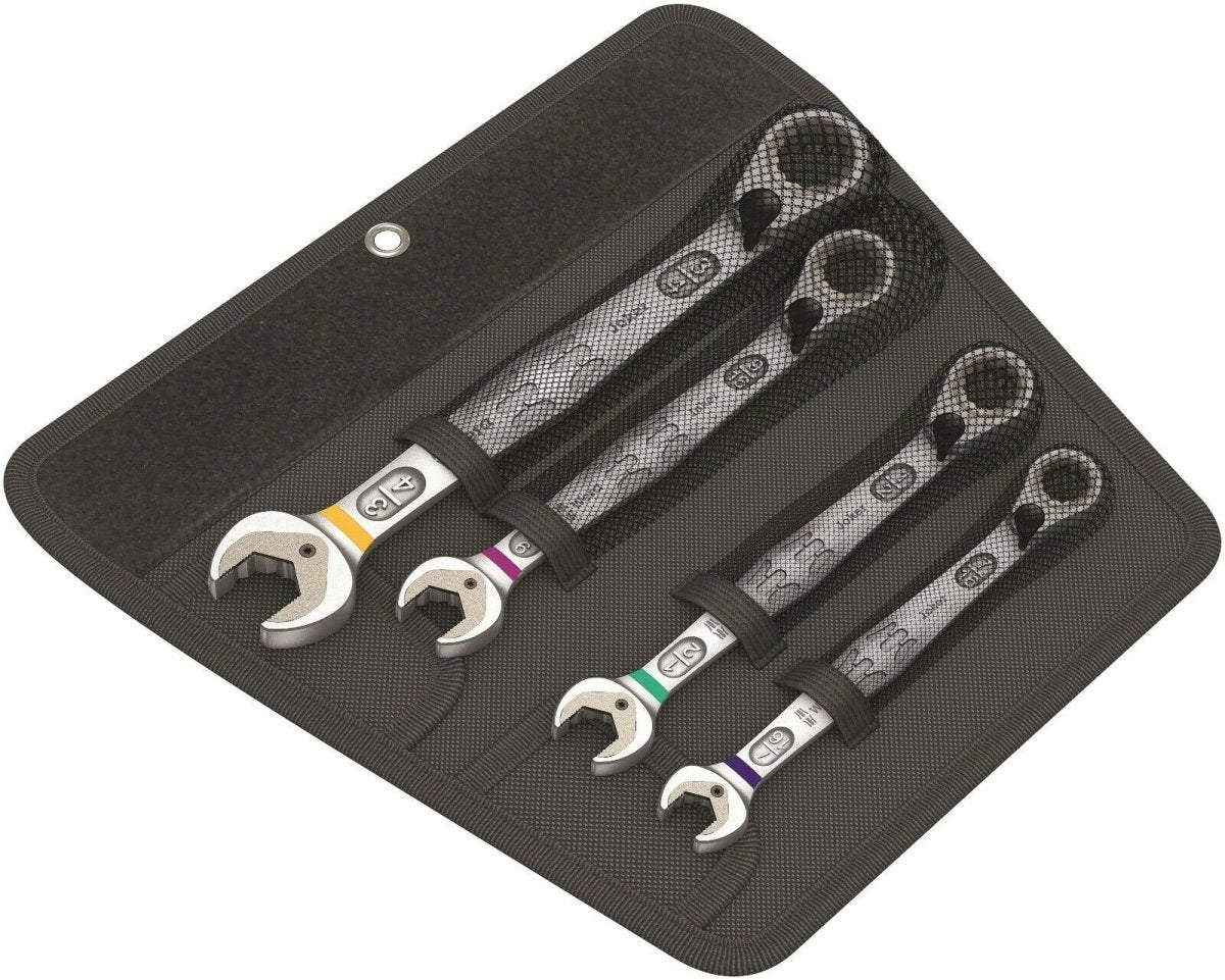 Wera 6001 Joker Switch Ratcheting Combination Wrench Set SAE 4 Piece 05020092001 - Mr. Tools