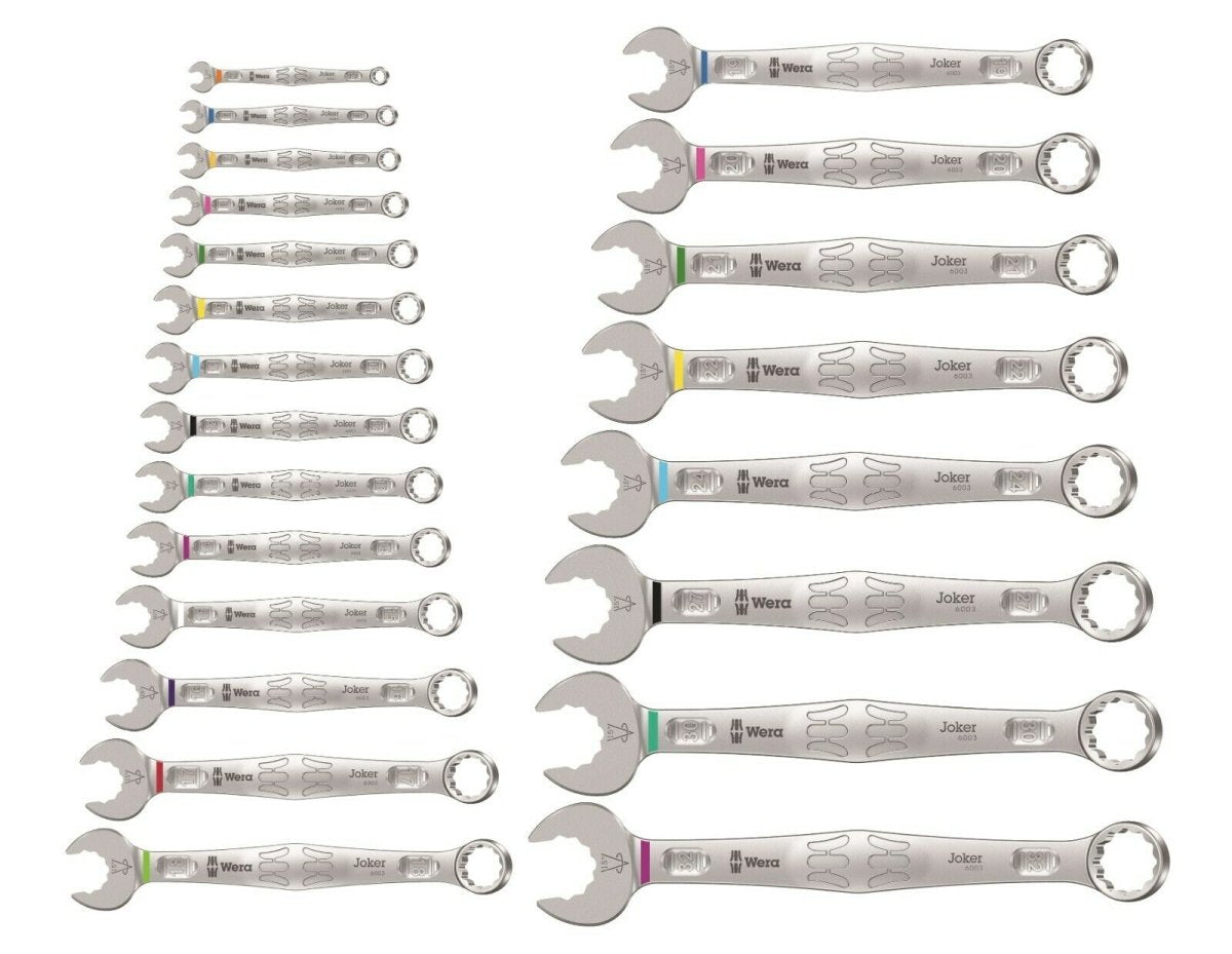 Wera 6003 Joker 22 Set 1 Combination Wrench Set 22 Piece Metric 05020232001 - Mr. Tools
