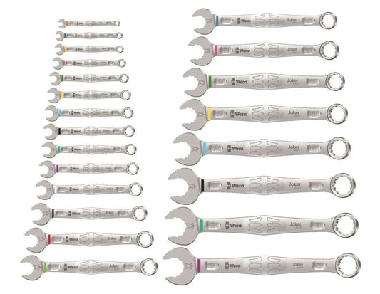 Wera 6003 Joker 22 Set 1 Combination Wrench Set 22 Piece Metric 05020232001 - Mr. Tools
