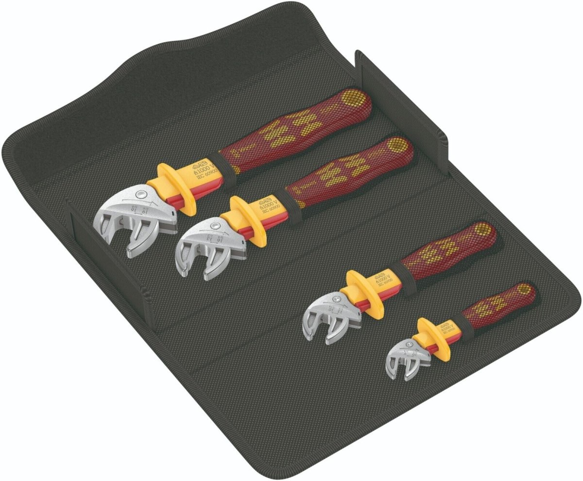 Wera 6004 Joker VDE Insulated Self Setting Spanner Wrench Set 05020170001 - Mr. Tools
