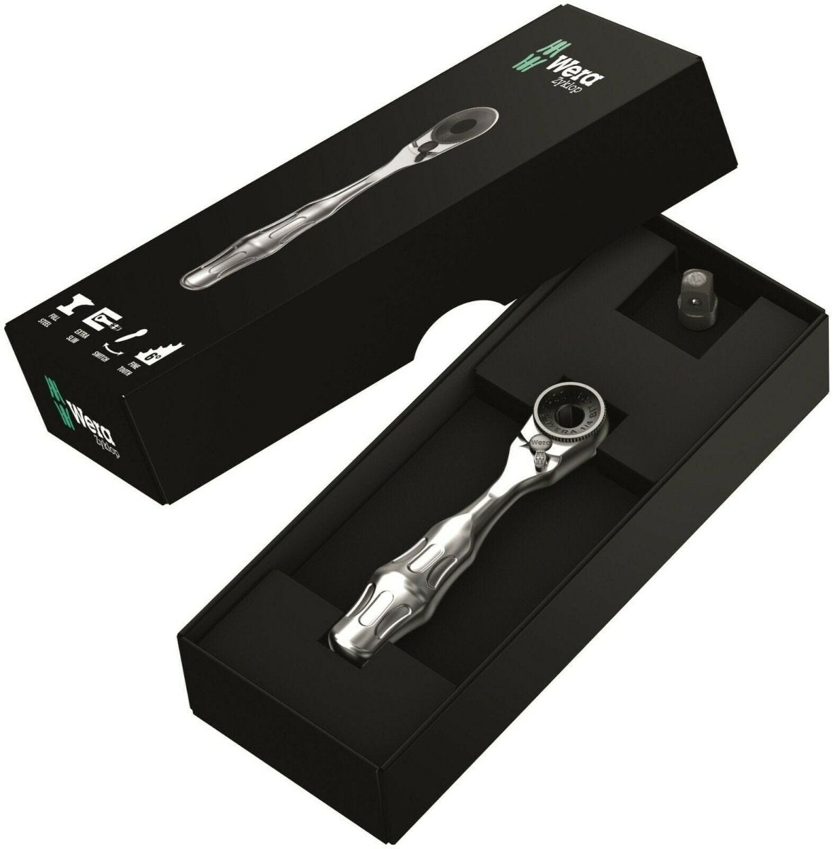 Wera 8001 A Zyklop Mini 1 Bit Ratchet Socket Wrench 1/4" Drive 05073230001 - Mr. Tools