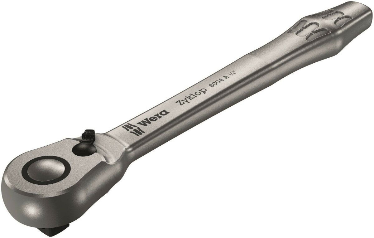 Wera 8004 A Zyklop Metal Ratchet With Switch Lever 1/4" Drive 05004004001 - Mr. Tools