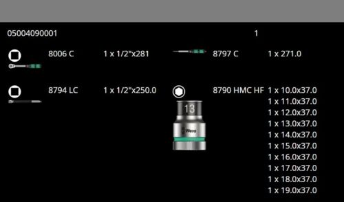 Wera 8006 SC 1 Zyklop Hybrid Ratchet Set 1/2" Drive Metric 05004090001 - Mr. Tools