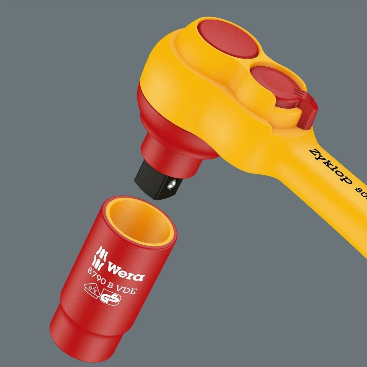 Wera 8007 B VDE Insulated Switch Socket Wrench 3/8" Drive 05004966001 - Mr. Tools