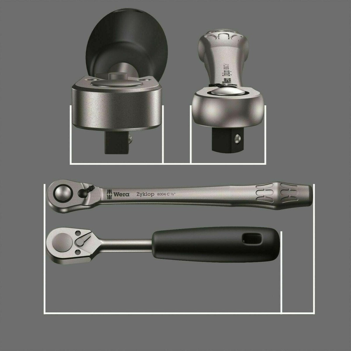 Wera 8100 SA 11 Zyklop Metal Switch Socket Wrench Set 1/4" Drive SAE 05004021001 - Mr. Tools