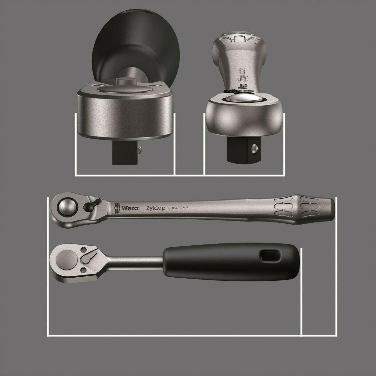 Wera 8100 SA 8 Zyklop Metal Switch Socket Set 1/4" Drive Metric 05004018001 - Mr. Tools