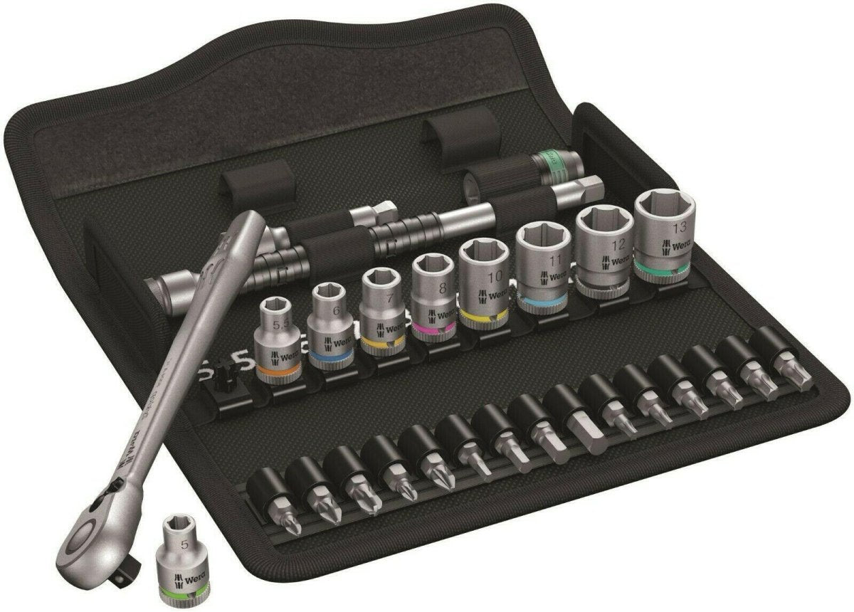 Wera 8100 SA 8 Zyklop Metal Switch Socket Set 1/4" Drive Metric 05004018001 - Mr. Tools