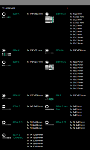 Wera 8100 SA/SC 2 Zyklop Socket Wrench Set 1/4" 1/2" Drive Metric 05160785001 - Mr. Tools