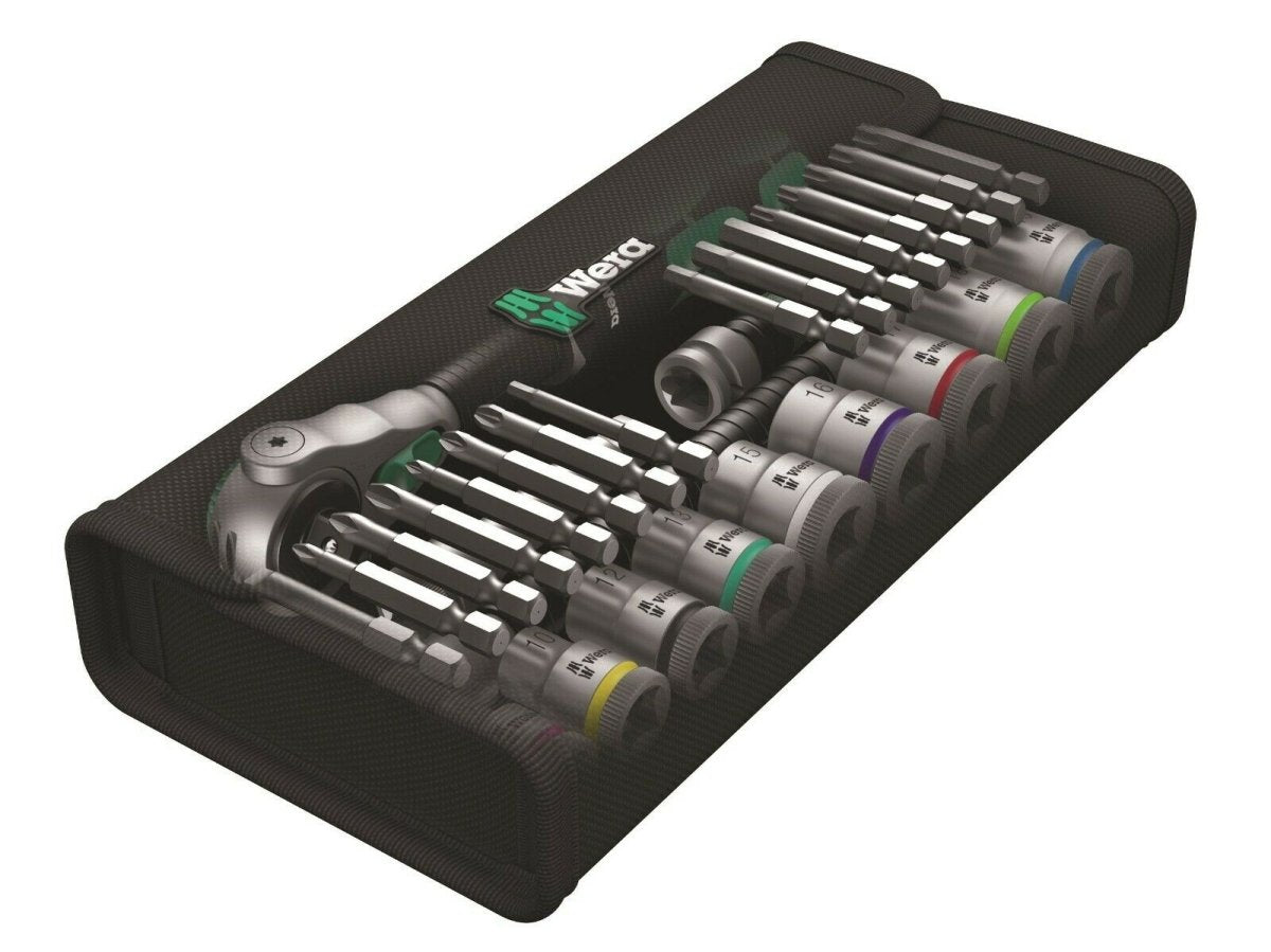 Wera 8100 SB 6 Zyklop Speed Ratchet Set 3/8" Drive Metric 29 Piece 05004046001 - Mr. Tools