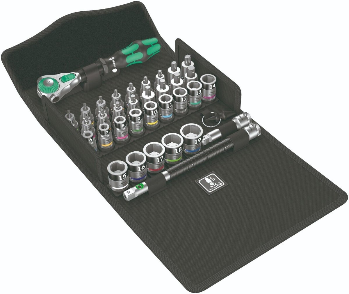 Wera 8100 SB All In Zyklop Speed Ratchet Set HF 3/8" Drive Metric 05003536001 - Mr. Tools