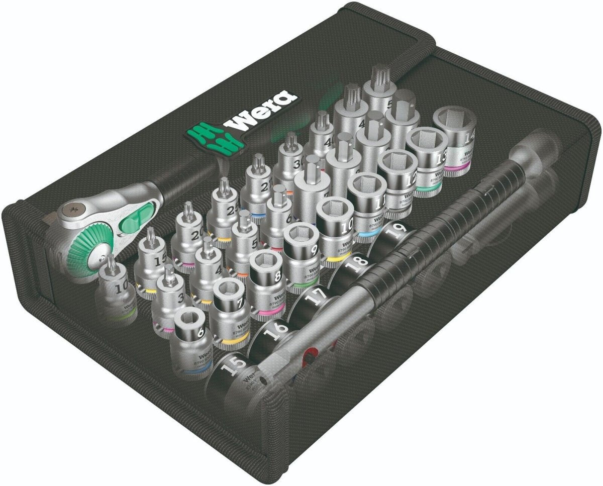 Wera 8100 SB All In Zyklop Speed Ratchet Set HF 3/8" Drive Metric 05003536001 - Mr. Tools