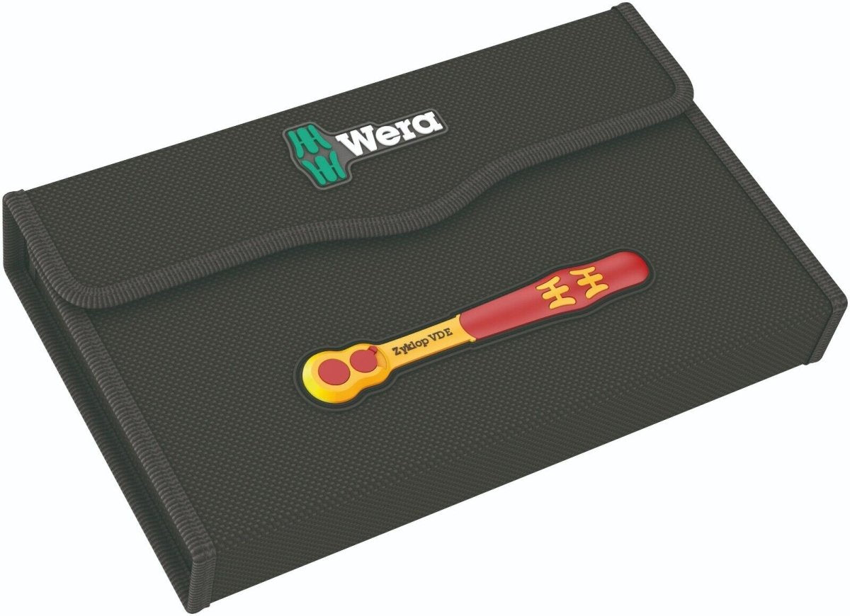 Wera 8100 SB VDE Insulated Socket Wrench Set 3/8" Drive 17 Pieces 05004970001 - Mr. Tools