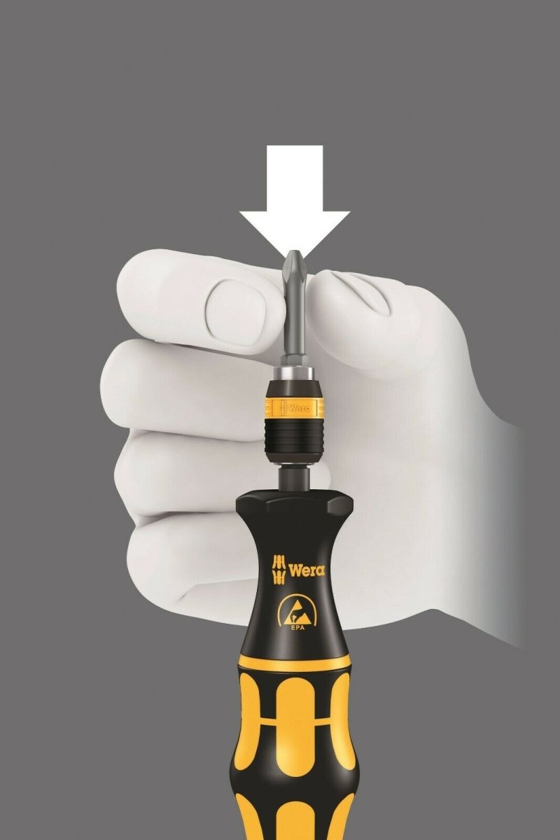 Wera 813 R ESD Kraftform Kompakt Screwdriver With Rapidaptor Chuck 05051273001 - Mr. Tools