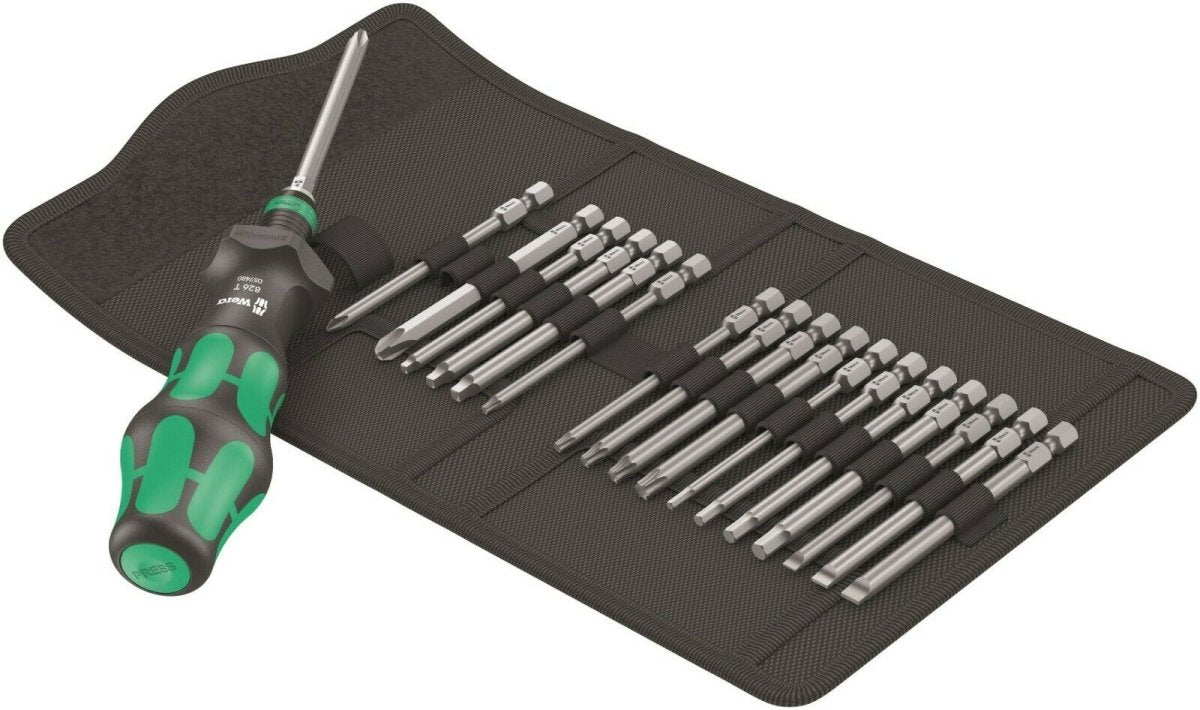 Wera 826 T Kraftform Kompakt Turbo 1 Screwdriver Set 19 Piece SAE 05057483001 - Mr. Tools