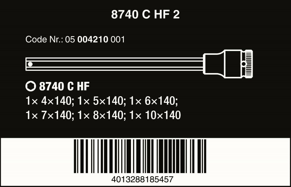 Wera 8740 C HexPlus HF 2 Zyklop Socket Set 1/2" Drive 6 Piece Metric 05004210001 - Mr. Tools