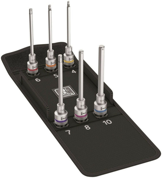 Wera 8740 C HexPlus HF 2 Zyklop Socket Set 1/2" Drive 6 Piece Metric 05004210001 - Mr. Tools