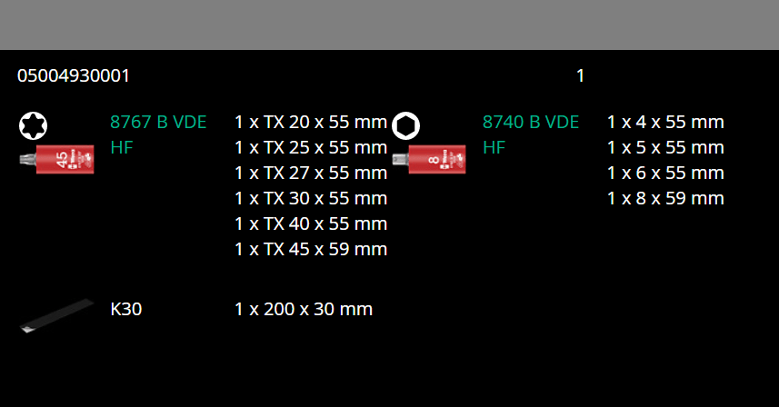 Wera 8767 B VDE HF Belt B VDE 1 Zyklop TORX® Socket Set 3/8" Drive 05004930001 - Mr. Tools