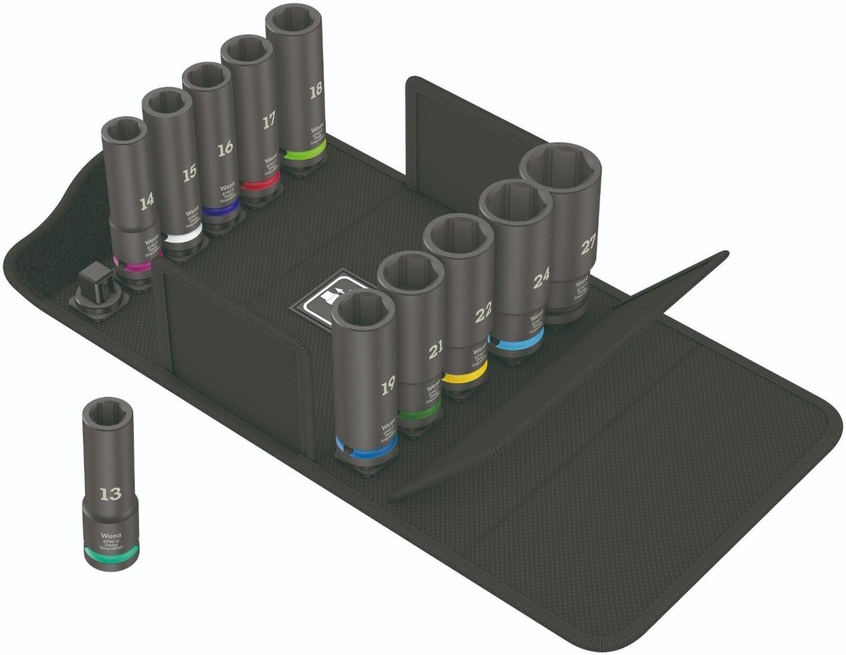 Wera 8790 C Impaktor Deep Set 1 Socket Set 1/2" Drive Metric 05004841001 - Mr. Tools