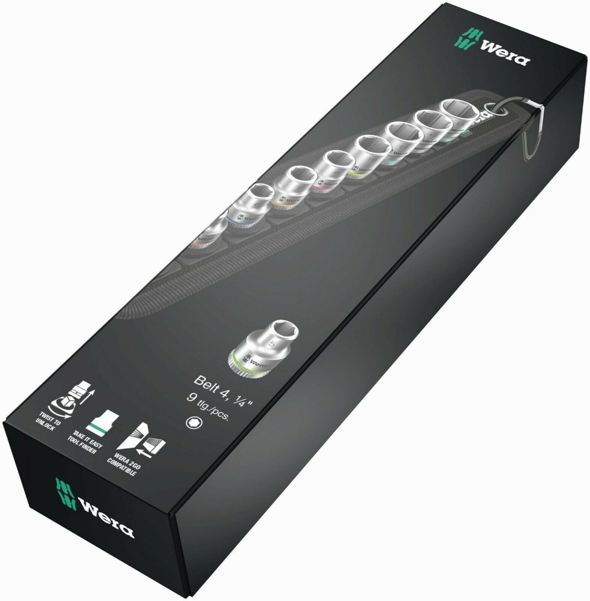 Wera 8790 HMA Belt 4 Zyklop Socket Belt Set 1/4" Drive Metric 05003883001 - Mr. Tools