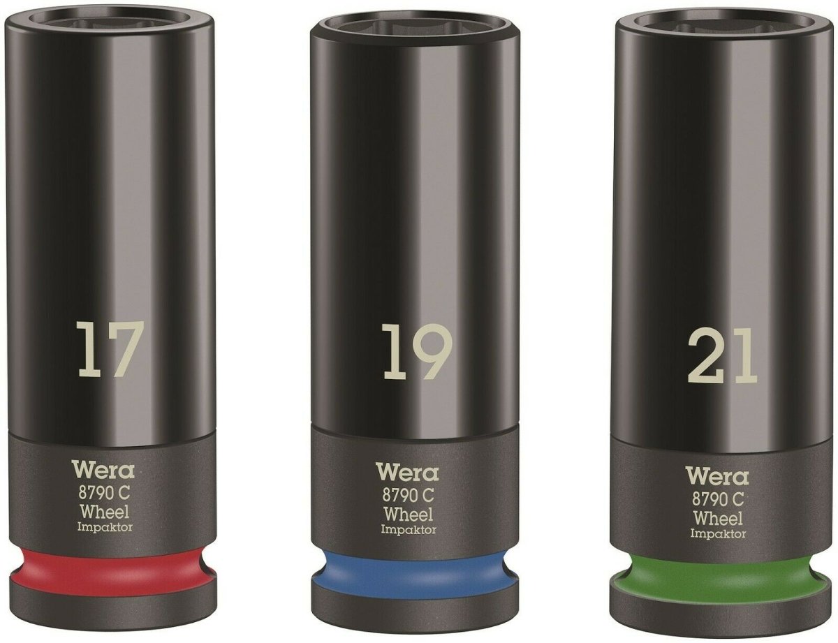 Wera 8790 Wheel Impaktor C Set 1 Socket Set 3 Piece 1/2" Drive 05004595001 - Mr. Tools