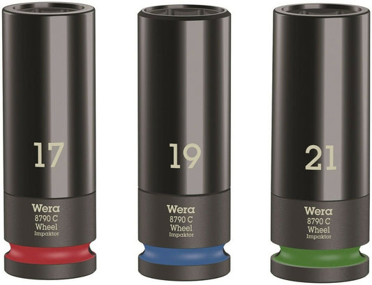 Wera 8790 Wheel Impaktor C Set 1 Socket Set 3 Piece 1/2" Drive 05004595001 - Mr. Tools